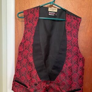 Michael Brandon Red and Black Vest